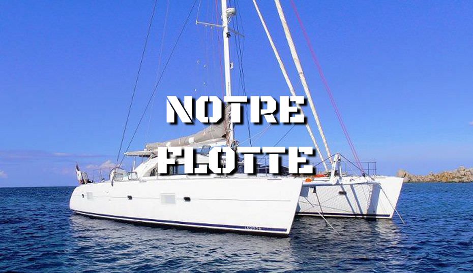 La flotte de catamarans et monocoques de Croisière Bleue